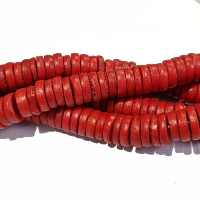 HANDMADE BONE BEADS FOR JEWELRY MAKING SOLD BY PER LINE 16" BEADS Beads Size About 12x3mm Approx 129 Beads in a Line