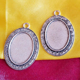 5 PIECES PENDANT CHARMS BEZEL SETTINGS FOR JEWELRY MAKING, AS PER PHOTO SIZE AND DESIGNS GOLD PLATED BLANK TRAY CABOCHONS