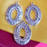 5 PIECES PENDANT CHARMS BEZEL SETTINGS FOR JEWELRY MAKING, AS PER PHOTO SIZE AND DESIGNS GOLD PLATED BLANK TRAY CABOCHONS