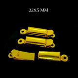 ANTI TARNISH 24 K GOLD POLISHED' SINGLE LOOP' BOX CLASP JEWELLERY FINDING' 22X5 MM SOLD BY 2 PIECES PACK