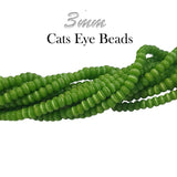 Monalisa Beads, 3mm Round Cats Eye Beads Sold Per Strand of 16 inches line, About pcs in a line 165