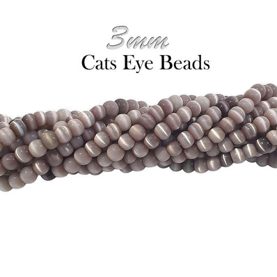 Monalisa Beads, 3mm Round Cats Eye Beads Sold Per Strand of 16 inches line, About pcs in a line 165