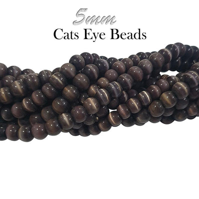 Monalisa Beads, 5mm Round Cats Eye Beads Sold Per Strand of 16 inches line, About pcs in a line 90