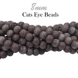 Monalisa Beads, 8mm Round Cats Eye Beads Sold Per Strand of 16 inches line, About pcs in a line 58