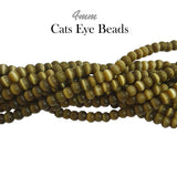 Monalisa Beads, 4mm,  Cats Eye Round Beads Unbeatable Price Sold Per Strand of 16 inches, Approx 110 beads in a line