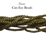 Monalisa Beads, 3mm, Cats Eye Round Beads Unbeatable Price Sold Per Strand of 16 inches, Approx 165 beads in a line