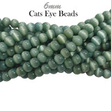 Monalisa Beads, 6mm, Cats Eye Round Beads Unbeatable Price Sold Per Strand of 16 inches, Approx 70~72 beads in a line