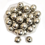 50 Pcs Pack, CCB Metallic Beads for Jewelry and Crafts Making Size 12mm round