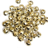 100 Pcs Pack, CCB Metallic Beads for Jewelry and Crafts Making Size 10x7mm Rondelle Tyre