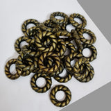 50 Pcs Pack, CCB Metallic Beads for Jewelry and Crafts Making Size 19mm Ring Beads