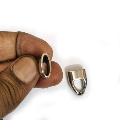 50 Pcs Pack, CCB Metallic Beads for Jewelry and Crafts Making Size 14x20mm Clasps Cord/Threads End bar, CCB umbrella end cap for jewellery leather cord  end cap