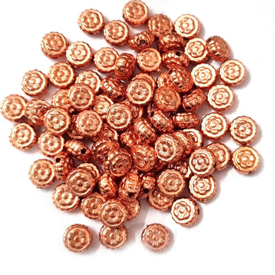100 Pcs Pack, CCB Metallic Beads charms for jewelry and Crafts Making