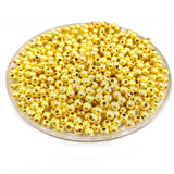 50 Grams Pkg. CCB ACRYLIC MATELLIC BEADS FOR JEWELRY AND CRAFTS MAKING in size about 4mm Round