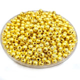 50 Grams Pkg. CCB ACRYLIC MATELLIC BEADS FOR JEWELRY AND CRAFTS MAKING in size about 5mm Round