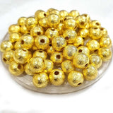 50 Grams Pkg. CCB ACRYLIC MATELLIC BEADS FOR JEWELRY AND CRAFTS MAKING  in size about 10mm Round