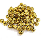 50 Grams Pkg. CCB ACRYLIC MATELLIC BEADS FOR JEWELRY AND CRAFTS MAKING in size about 8x6mm