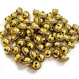 50 Grams Pkg. CCB ACRYLIC MATELLIC BEADS FOR JEWELRY AND CRAFTS MAKING in size about 6x8mm