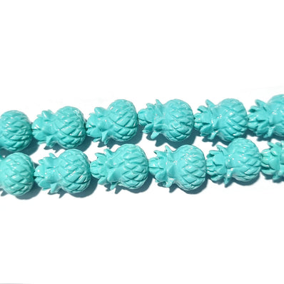 10/Pcs Pkg. Resin Stone Flower Ceramic Jade touch Carved Beads for jewelry Making in 12x16mm Kalash Flower