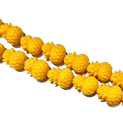 10/Pcs Pkg. Resin Stone Flower Ceramic Jade touch Carved Beads for jewelry Making in 12x16mm Kalash Flower