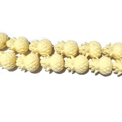 10/Pcs Pkg. Resin Stone Flower Ceramic Jade touch Carved Beads for jewelry Making in 12x16mm Kalash Flower