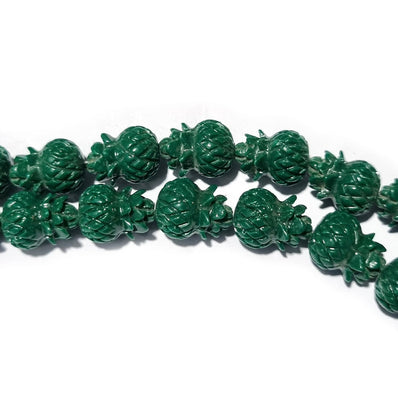 10/Pcs Pkg. Resin Stone Flower Ceramic Jade touch Carved Beads for jewelry Making in 12x16mm Kalash Flower