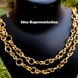 GOLD POLISHED' 12 MM ALLOY METAL PLATED CHAIN SOLD BY PER METER PACK