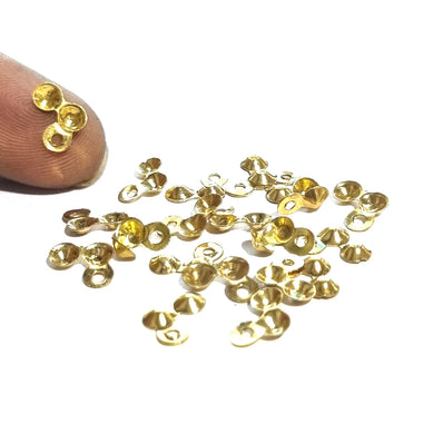 "CHARLOTTE CRIMPS" (4-8 mm) Sold By 50 Pieces Pack (Double Fold)