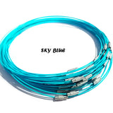 SKY BLUE Choker Wire Cords, Sold by Per Piece