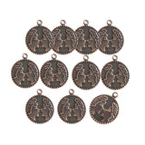 100pcs Pkg. Antique Bronze Plated Filigree Charms Jewelry Making Findings in size about 16x19mm