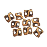 50pcs Pkg. Antique Bronze Plated Filigree Charms Jewelry Making Findings in size about 11x12mm