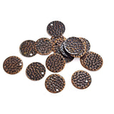 100pcs Pkg. Antique Bronze Plated Filigree Charms Jewelry Making Findings in size about 10mm