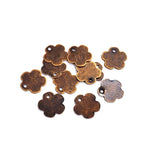 100pcs Pkg. Antique Bronze Plated Filigree Charms Jewelry Making Findings in size about 9mm
