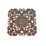 10pcs Pkg. Antique Bronze Plated Filigree Charms Jewelry Making Findings in size about 40X40mm