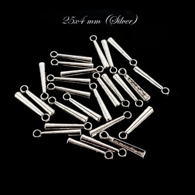 50 PIECES PACK' SMALL ADORNMENT CHARMS 25x4 MM
