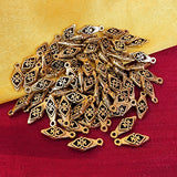 50 PCS PACK, DROP ADORNMENTS CHARMS ,USED IN DIY JEWELLERY MAKING, SIZE ABOUT 6X14 MM