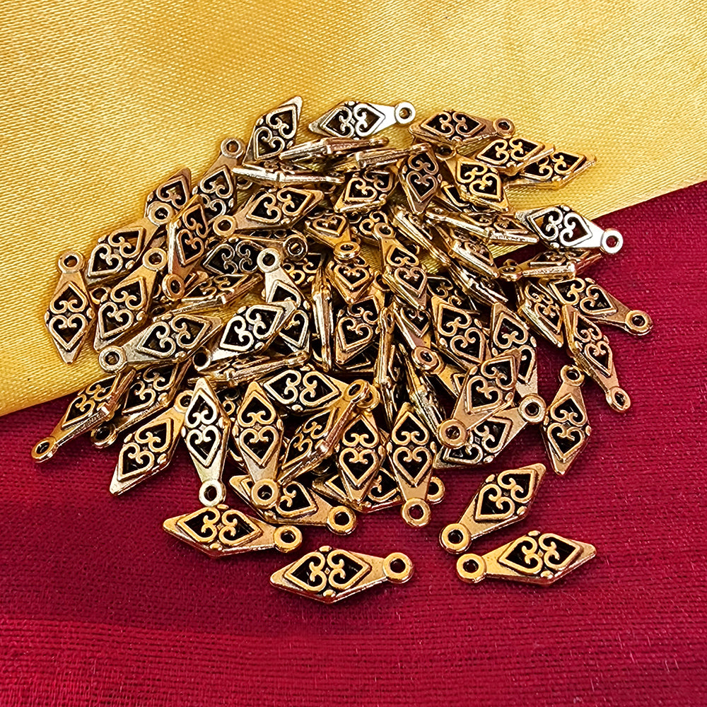 50 PCS PACK, DROP ADORNMENTS CHARMS ,USED IN DIY JEWELLERY MAKING, SIZE ABOUT 6X14 MM