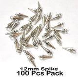100 PIECES PACK' 12mm SIZE JEWELLERY MAKING ADORNMENTS METAL OXIDISED CHARMS