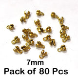 80 PIECES PACK' 7mm SIZE JEWELLERY MAKING ADORNMENTS METAL OXIDISED CHARMS