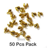 50 PIECES PACK' 9mm SIZE JEWELLERY MAKING ADORNMENTS METAL OXIDISED CHARMS
