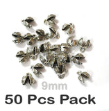 50 PIECES PACK' 9mm SIZE JEWELLERY MAKING ADORNMENTS METAL OXIDISED CHARMS