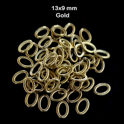50 PIECES PACK' GOLD COLOR' 13X9 MM' ACRYLIC LINKS' CCBB'