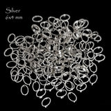 30 PIECES PACK' 6x4 MM CLOSED LINK' SILVER PLATED