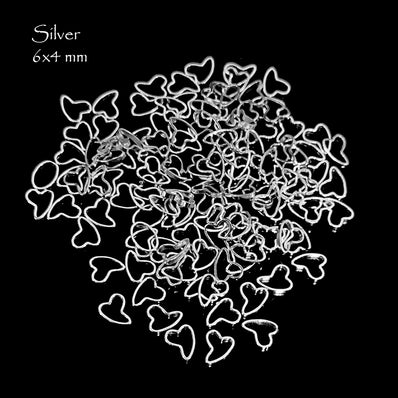 30 PIECES PACK' 6X4 MM CLOSED LINK' SILVER PLATED