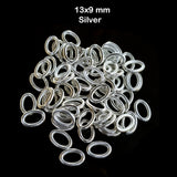 50 Pieces Pack' Silver Color' 13x9 mm' Acrylic Links' CCBB'