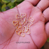 20 PIECES PACK' 8x9 MM CLOSED LINK' GOLD POLISHED AUTHENTIC BRASS JEWELLERY FINDINGS