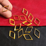 24 K GOLD POLISH' ANTI TARNISH' SUPER QUALITY LINK RHOMBUS SHAPED LINK CONNECTORS 19X10 MM SOLD BY 20 PIECES PACK