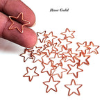 24 K ROSE GOLD POLISH 'ANTI TARNISH' SUPER QUALITY LINK STAR SHAPED LINK CONNECTORS 16 MM SOLD BY 20 PIECES PACK