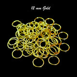 100 Pieces Pack' Gold Plated 12 mm Close Jump Rings
