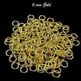 100 Pieces Pack' 6mm Brass Plated  Close Mouth