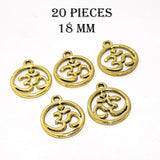 20 Pieces Pack' Om Ritual Charms' 18 mm